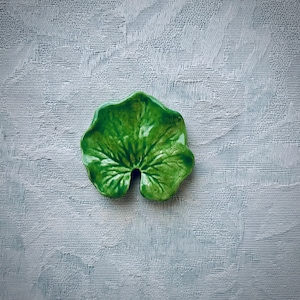Larger Ceramic Lily Pad for Mosaic Garden Art, Koi Pond Stepping Stone, Hand Painted Tiles