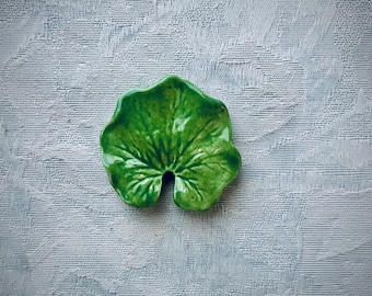 Larger Ceramic Lily Pad, Hand Painted Art Tile, Garden Mosaic Supply