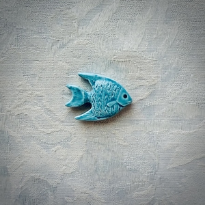 Ceramic Fish for Mosaic Seascape Art, Shower Wall, Hand Painted Tile