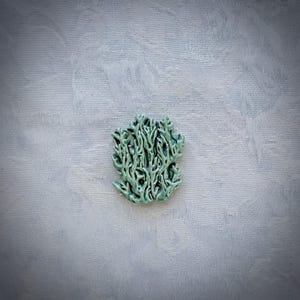 Green Ceramic Sea Plant, Hand Painted Art Tile, Seascape Mosaic Supply