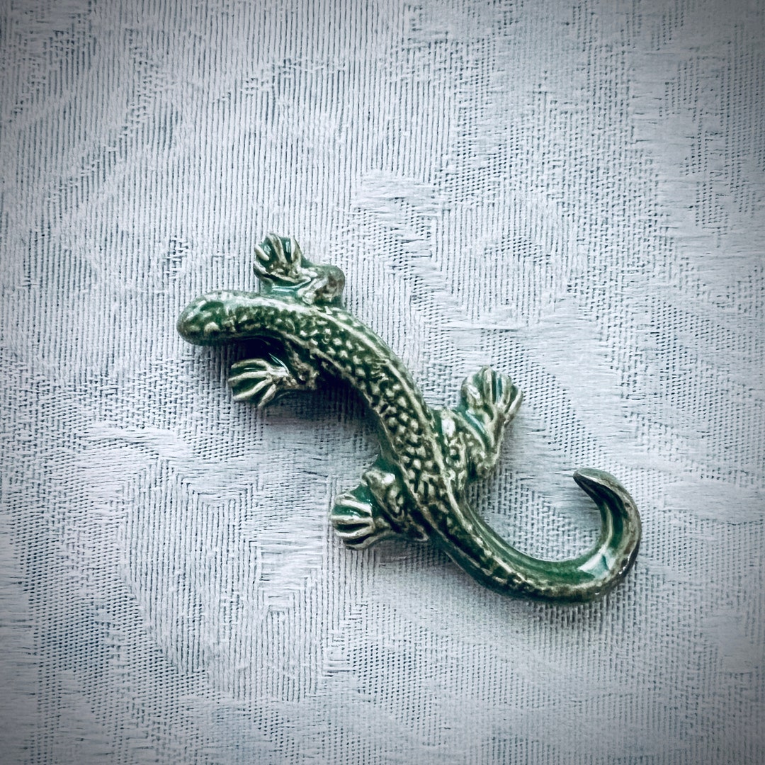 Green Ceramic Lizard Tile for Mosaic Garden Art Stepping Etsy