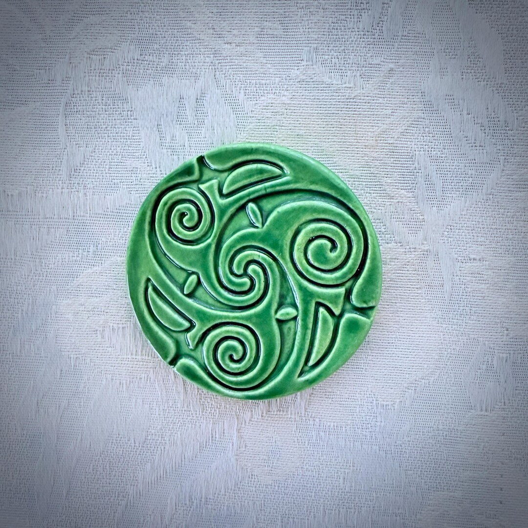 Ceramic Celtic Circle, Hand Painted Art Tile, Mosaic Supply - Etsy