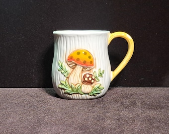 Sears Roebuck Merry Mushroom Mok Vintage jaren 70 Koffiekopje Cottage Core