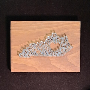 Home Is Where The Heart Is KENTUCKY STATE String Art, Handcrafted Home Decor