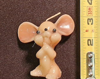 Big Ears Musljus Brunt Stora Ögon Litet 7,5 cm Vintage 1960-tals MCM Obränt