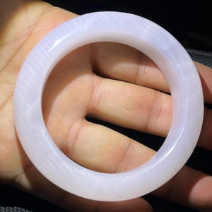 Natural Pink Calcite Bangle 60mm Stone Bracelet