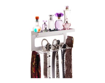 Schrank Organizer Gürtelhalter Wandhalterung Hängen Gürtel Haken Lagerregal, Zubehör Lagerung Kleiderbügel mit Valet Shelf, Arinn