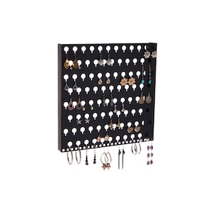 Earring Holder Organizer for Stud, Post Pierced Dangle Earrings, Hanging Wall Mount Closet Jewelry Storage Jewellery Rack, Sariea
