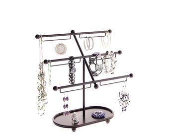 Earring Holder Tree Stand Bracelet Organizer Display Jewelry Storage Large Long Hanging Earring Rack, Isabel