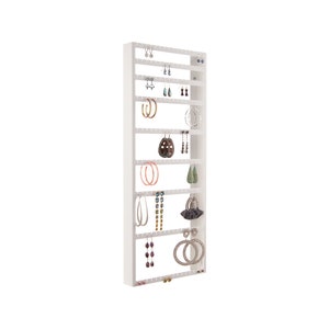 Earring Holder Organizer for Small to Large Long Dangle Earrings and Hoops, Hanging Wall Mount Closet Jewelry Storage Jewellery Rack, Mary