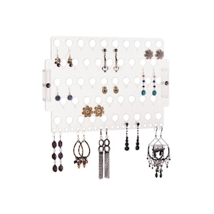 Earring Holder Organizer for Stud, Post Pierced Dangle Earrings, Hanging Wall Mount Closet Jewelry Storage Jewellery Rack, Earring Angel