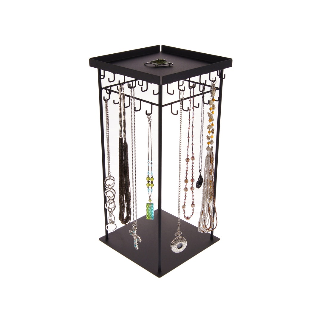360 Rotating Necklace Holder Tree Stand Jewelry Spinning Etsy