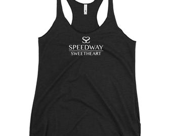 Speedway Sweetheart Signature Racerback Tank Top – Flattering Fit for Race Day