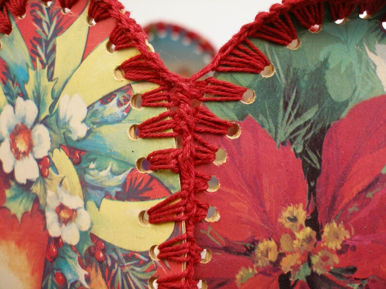 5 nice things to do with old greeting cards Vintage Christmas Card Basket | Etsy