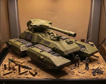 3D Printed "Desert Scorpion Tank" Figure Display