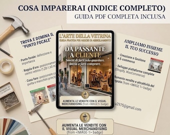 Guida Visual Merchandising Negozi Abbigliamento PDF, Manuale Allestimento Vetrine Corso Digitale, Idee Layout Negozio Ebook Download