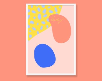 Colourful art print - Lovely