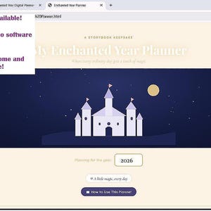 Fairytale Digital Planner | Interactive HTML Planner (Download)