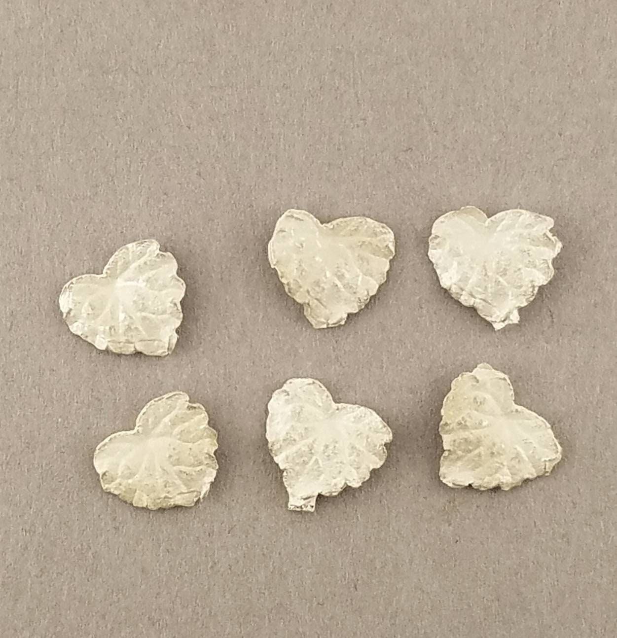 tiny heart shaped leaves sterling silver leaf castings lost wax casti…