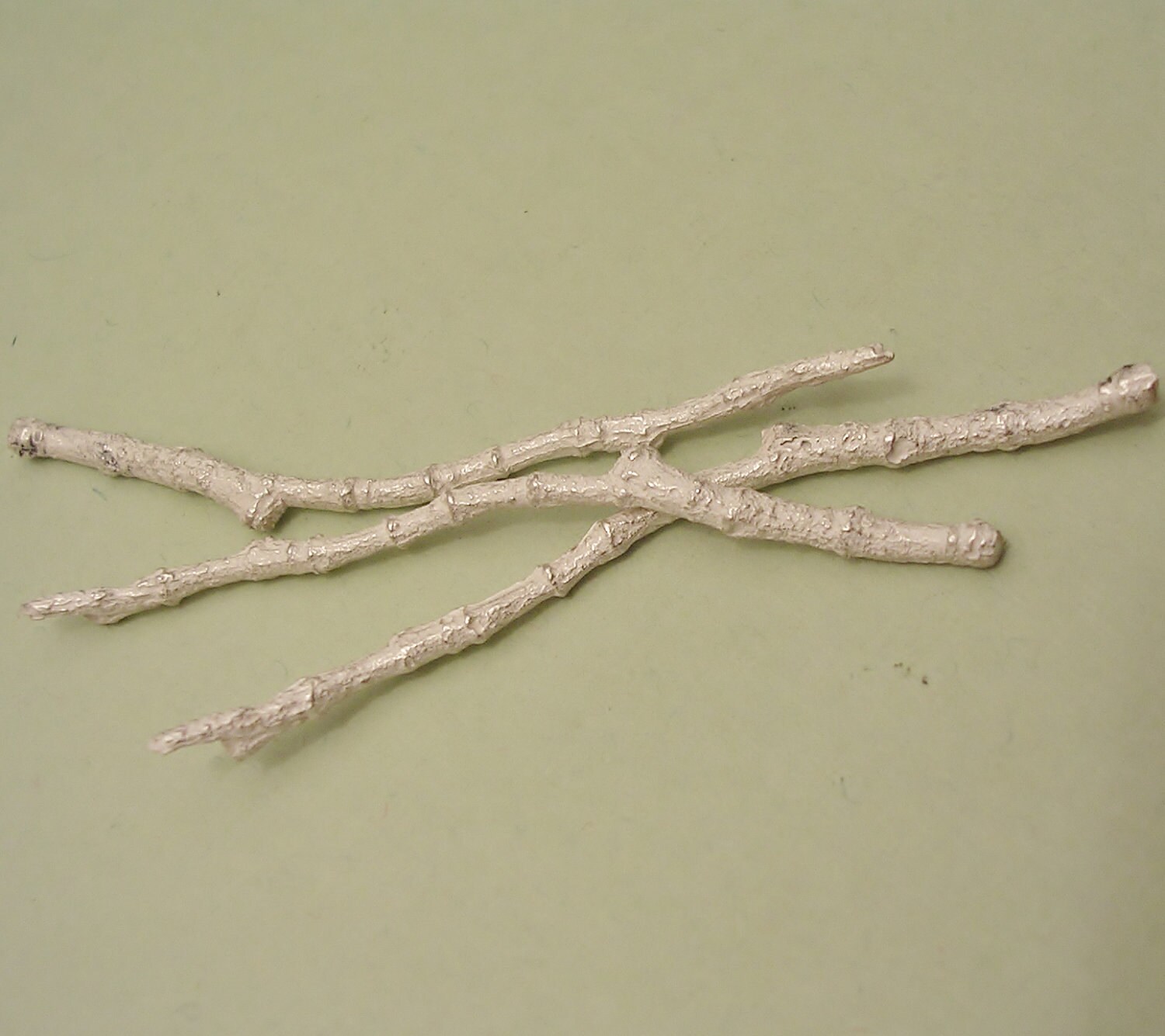 small cast twig branches sterling silver silversmith findings UT017-3