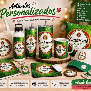 PNG Digital ready to customize your products with the style of Presidente Beer
