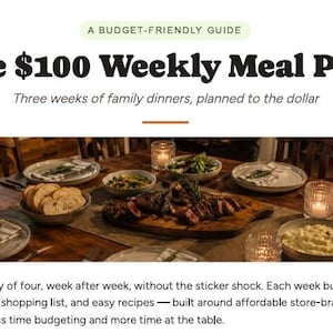 Budget Meal Plan | 3-Week Family Dinner Bundle with Shopping Lists | Printable PDF