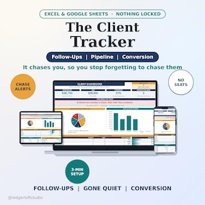 Client Tracker Spreadsheet Cold Calling Sales CRM Follow Up Pipeline Log Excel Google Sheets