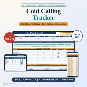 Cold Calling Tracker Spreadsheet, Sales Prospecting Log Excel Google Sheets