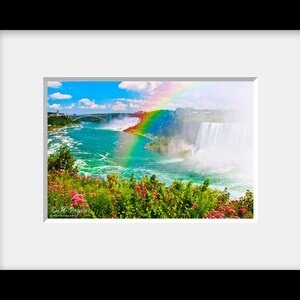 Niagara Falls Rainbow PRINT Photo Picture Photograph Landscape Home Wall Decor Honeymoon Anniversary gift for husband wife him her Canada image 2