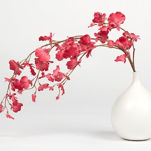 Nature morte, PHOTO et TOILE décor, Vase poterie avec fleurs rouges Décoration maison bureau art moderne Noir blanc rouge gris Nature morte