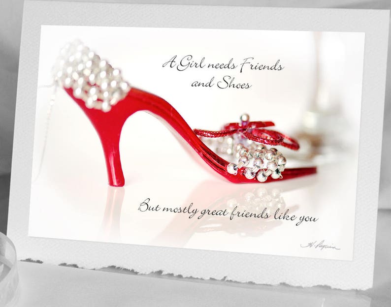 Shoe Christmas CARD Notecard Bokeh Photo Greeting Card for Her Etsy