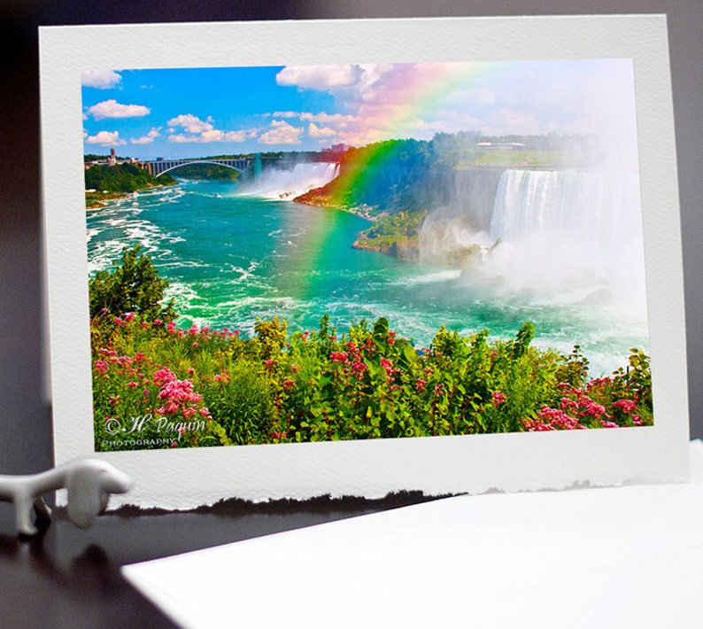 Niagara Falls Rainbow PRINT Photo Picture Photograph Landscape Home Wall Decor Honeymoon Anniversary gift for husband wife him her Canada image 3