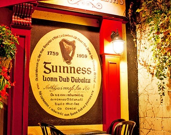 Guinness Beer, Ottawa PRINT Fine Photo Home Decor, Byward Market Heart and Crown Irish Pub, Office Bar Wall, Gift for him, Man cave Artwork