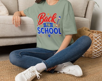 Back to School Teacher Student Tee Shirt Short Sleeve Gildan Unisex Casual