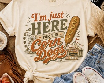 Corn Dog Carnival Tee Shirt: Ferris Wheel, Funnel Cakes Graphic T-Shirt