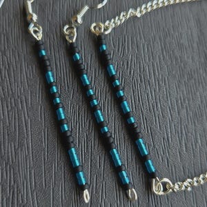 Morse Code F*ck Tr*mp Resistance Activist Subliminal Minimalist Necklace and Earring Set