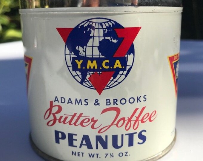 50s60s YMCA Indian Guides Butter Toffee Peanuts Tin by Adams & Brooks