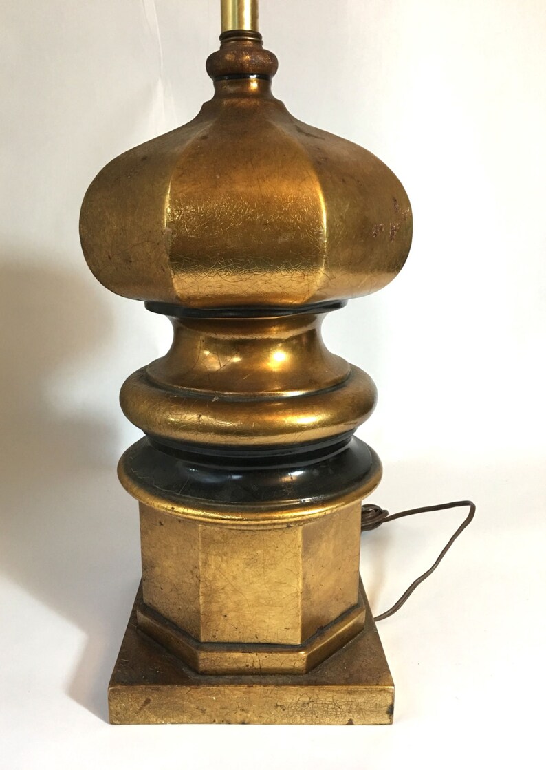 Chinoiserie Asian Style Lamp Chinese Gold Leaf Pagoda Lamp Hollywood Regency Glam Table Lamp Lighting ONE PAGODA LAMP