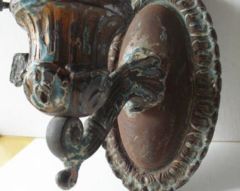 antique metal electric sconce