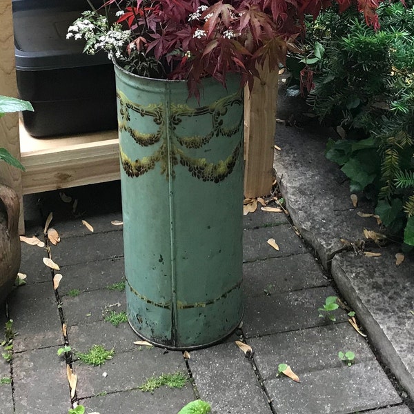 Französischer Toleware Regenschirmständer, Blumentopf, Shabby Chic, Gartendeko