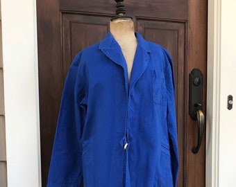 French Chore Jacket, Blue de Travail, Cotton Twill, Garden, Farmhouse, Paysan, Peasant, Work Wear, Homesteading