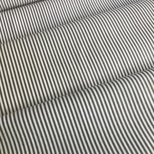 French Printed Cotton Shirting Fabric, Unused Tailors Bolt, Gray Black Pinstripe, Sewing Projects, French Textiles