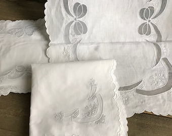 Camino de mesa de organza de Madeira, manteles individuales y servilletas, diseño de bordado con apliques florales, mantelería decorativa.