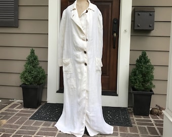 Edwardian Linen Motoring Duster, Antique Model T Ford Jacket Coat