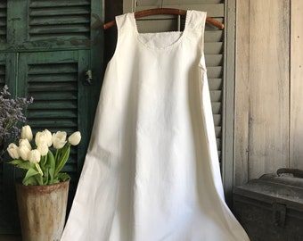 French Linen Chemise Nightgown, Embroidered Monogram, Nightdress, Shift Dress, French Farmhouse