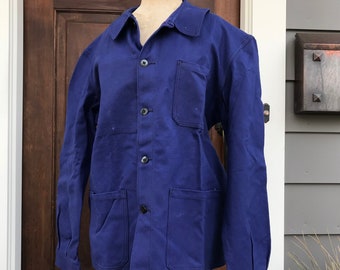 French Chore Jacket, Blue de Travail, Cotton Twill, Garden, Farmhouse Peasant, Work Wear, Farmsteading
