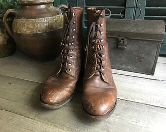 lace up boots leather womens