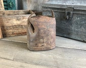 Antique French Cows Cow Bell Iron Metal Primitive French Farmhouse