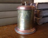 Vintage 1930s 40s Mandarin Ware Copper Brass Tea Caddy Storage Container