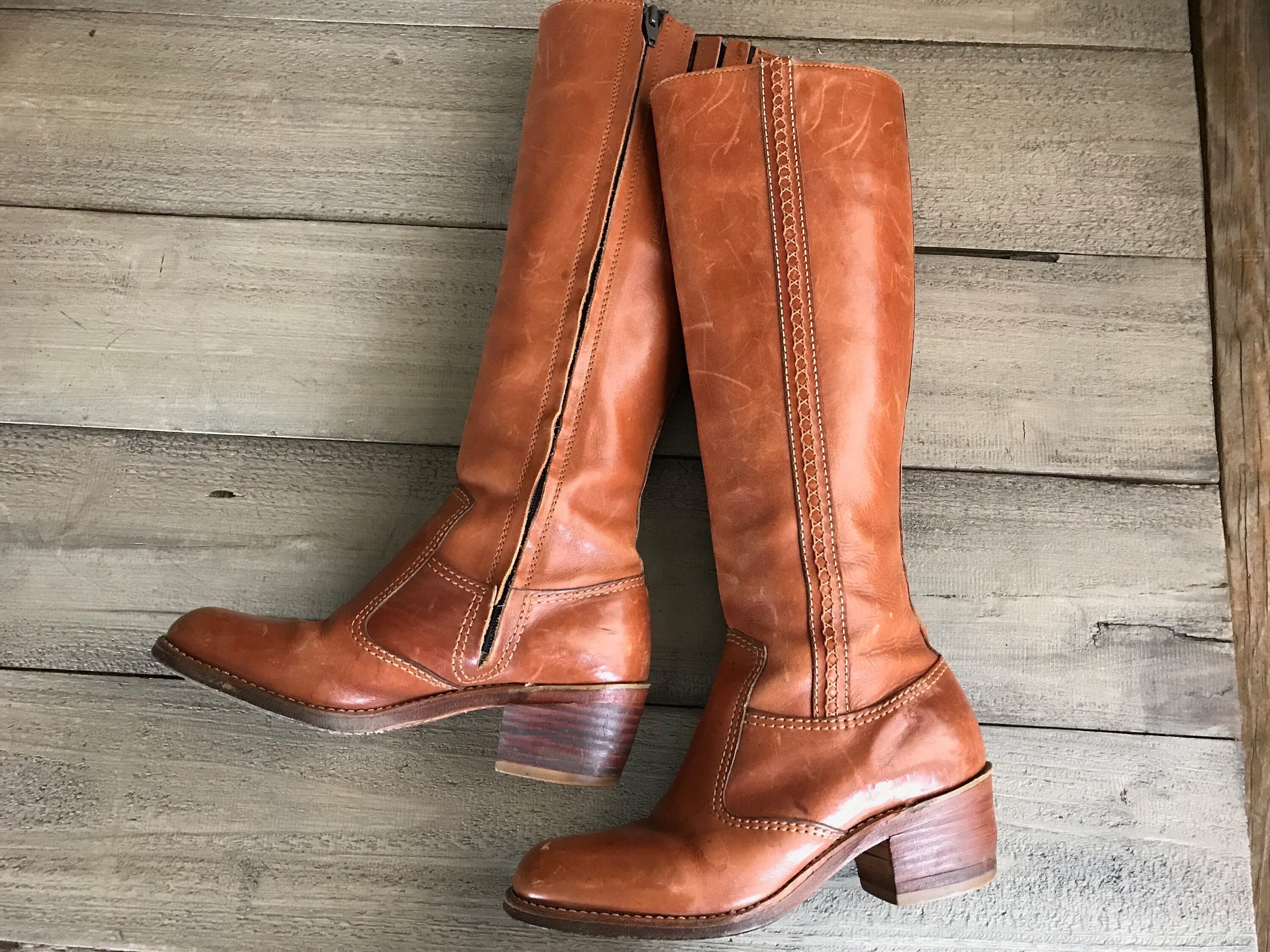 born poly tall zip boots